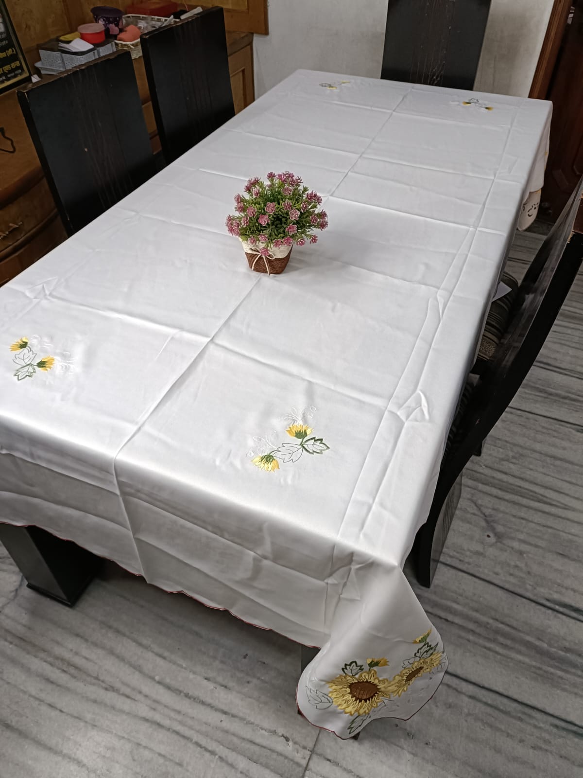 8 seater Embroidered Dining Table Cover