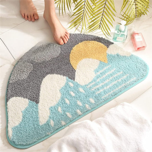Cloud & Rainfall Bathmat – Soft, Absorbent & Anti-Slip