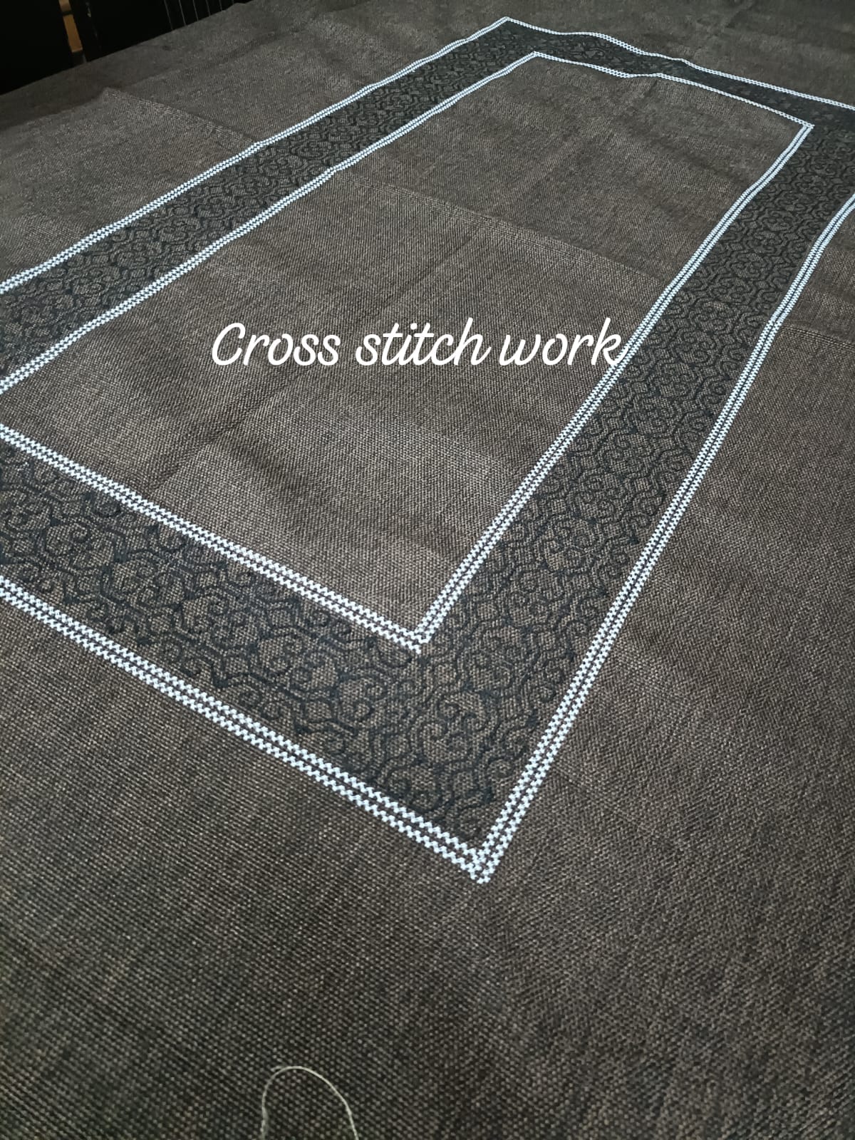 Jute Plain 6 Seater Table Cover