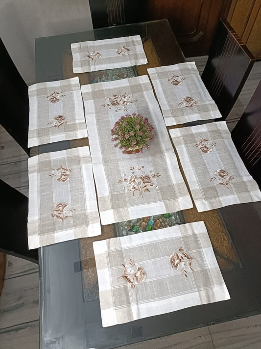 Dining Combo of 6 Placemats + 1 Runner