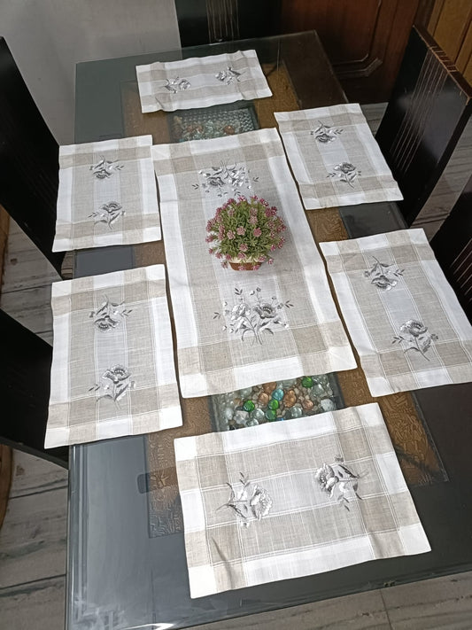 Dining Combo of 6 Placemats + 1 Runner