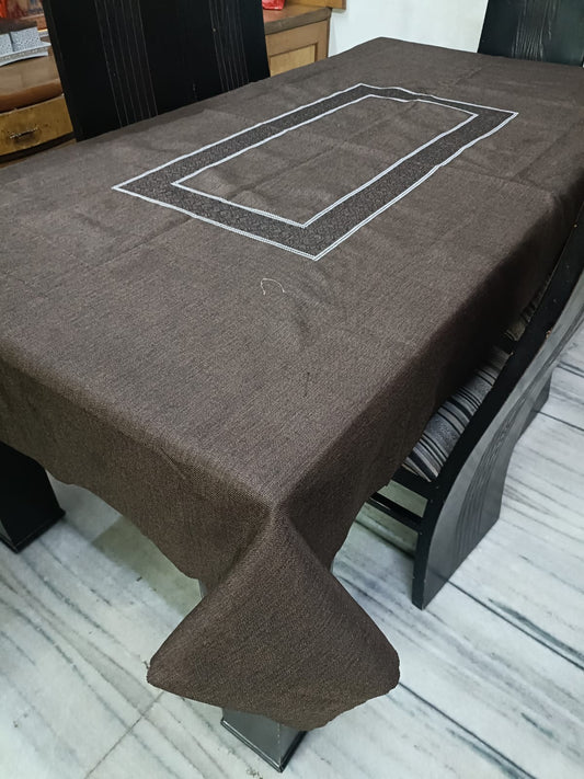 Jute Plain 6 Seater Table Cover