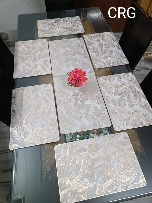 Combo of Dining Placemats with Runner (6 mats + 1 runner)
