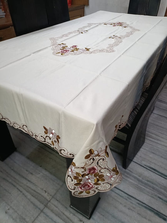 6 seater Cut work Dining Table Cover