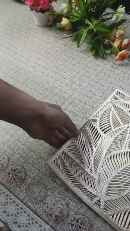 Laser Cut Metallic Dining Placemats with Matching Table Runner